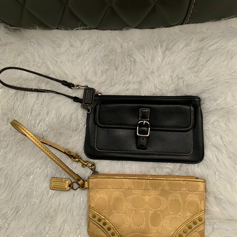 Two vintage Coach wristlets for the price of One.